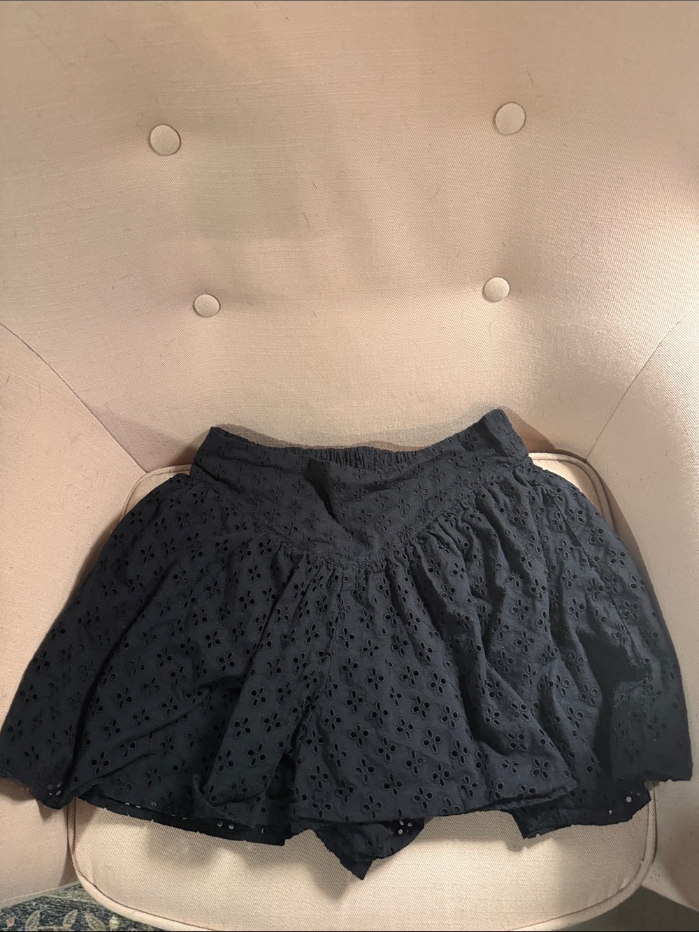 Black Eyelet Shorts